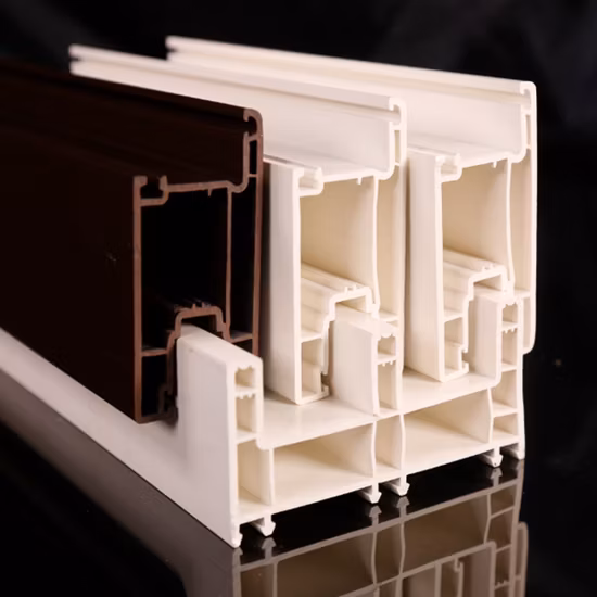Color Co-Extrustion UPVC/PVC Plastic Profile/Plastic Frame Material with Lead Free